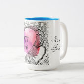 Daf Yomi zitiert "Es ist nicht schwierig" Zweifarbige Tasse (VorderseiteRechts)