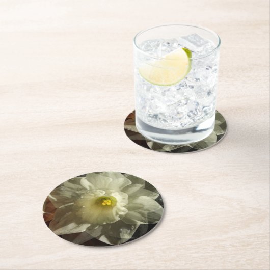 Daffidol Dreams Runder Pappuntersetzer (Vor Ort)