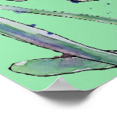 Daffodia Yellow Aqua Flower Garden Poster (Ecke)