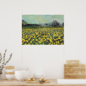 Daffodialfelder im Frühjahr Poster (Küche)