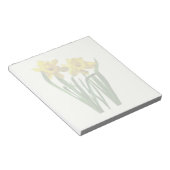 Daffodien auf Aufmerksamkeit Notizblock (angewinkelt)