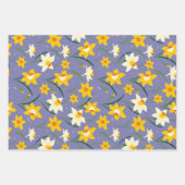 Daffodien auf Blue Lila Geschenkpapier Set (Vorderseite 2)