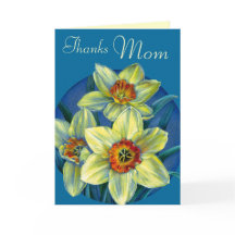 Daffodien Dank Mama gelb blauen Mütter Tag