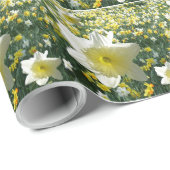 Daffodien Frühlingsblumen Muster Umhüllungspapier Geschenkpapier (Rolleneckpunkt)