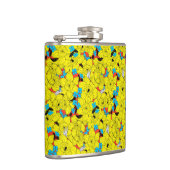 Daffodien Frühlingsblumenmuster Flachmann (Rechts)