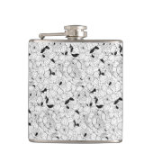 Daffodien Frühlingsblumenmuster Flachmann (Vorderseite)