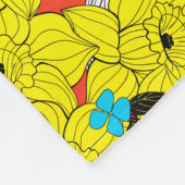 Daffodien Frühlingsblumenmuster Fleecedecke (Ecke)