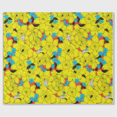 Daffodien Frühlingsblumenmuster Geschenkpapier (Flach)