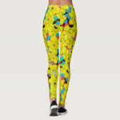 Daffodien Frühlingsblumenmuster Leggings (Rückseite)