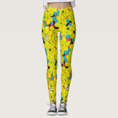 Daffodien Frühlingsblumenmuster Leggings (Vorderseite)