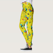 Daffodien Frühlingsblumenmuster Leggings (Links)