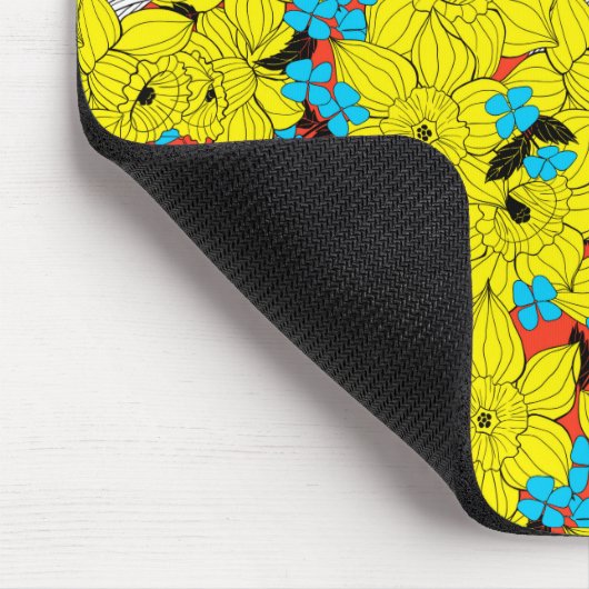 Daffodien Frühlingsblumenmuster Mousepad (Ecke)