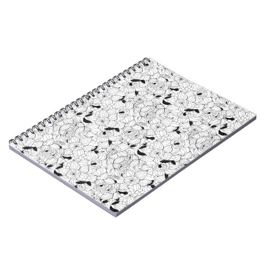 Daffodien Frühlingsblumenmuster Notizblock (Linke Seite)