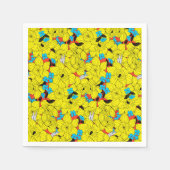 Daffodien Frühlingsblumenmuster Serviette (Vorderseite)