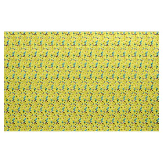 Daffodien Frühlingsblumenmuster Stoff (Fat Quarter (45,7 x 55,9 cm))