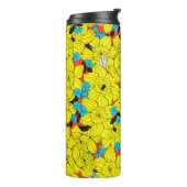 Daffodien Frühlingsblumenmuster Thermosbecher (Nach links gedreht)