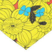 Daffodien Frühlingsblumenmuster Tischdecke (Schrägansicht)
