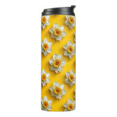 Daffodien-gelbes Muster Thermosbecher (Nach links gedreht)