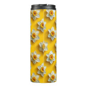Daffodien-gelbes Muster Thermosbecher (Rückseite)