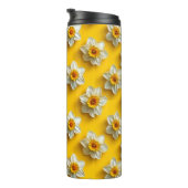 Daffodien-gelbes Muster Thermosbecher (Nach rechts gedreht)