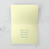 Daffodien "Happy Oaster", gelbe und blaue Karte (Innenseite)