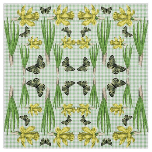 Daffodien im Frühlingsgewebe Stoff (Muster)