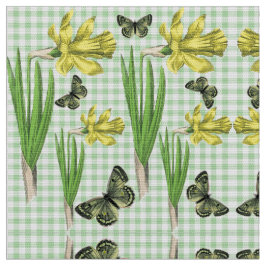 Daffodien im Frühlingsgewebe Stoff