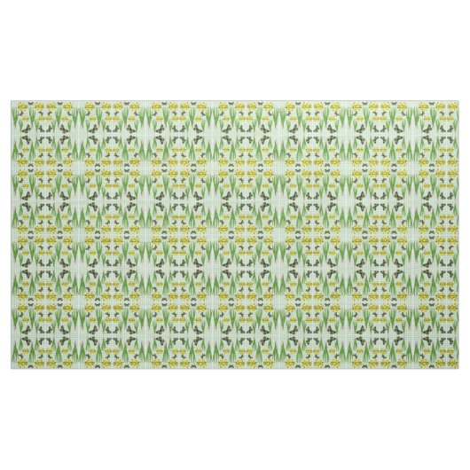 Daffodien im Frühlingsgewebe Stoff (Yard (91,4 cm))