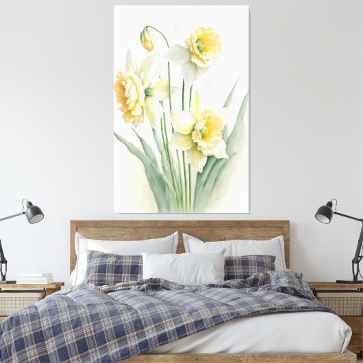 Daffodien Leinwanddruck (Insitu (Schlafzimmer))
