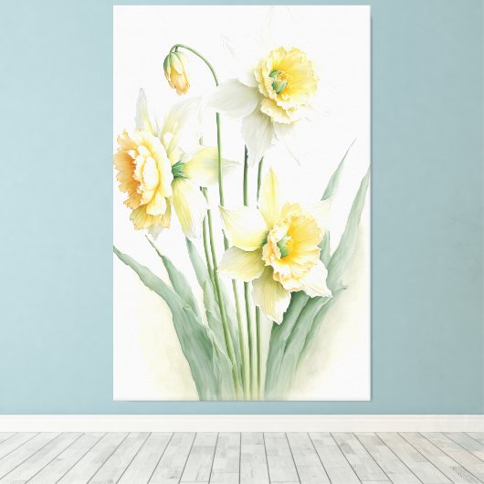 Daffodien Leinwanddruck (Insitu (Holzboden))