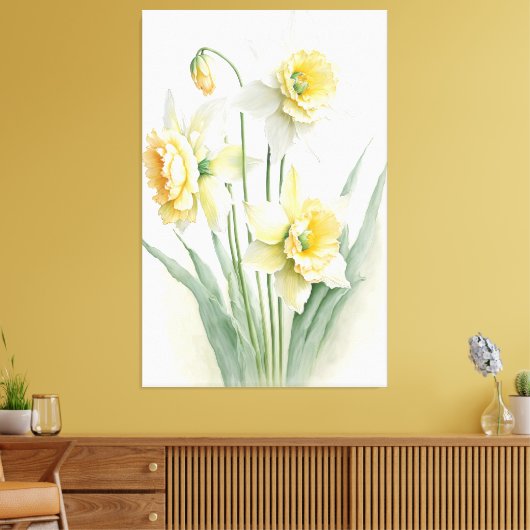 Daffodien Leinwanddruck (Insitu (Wohnzimmer))