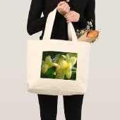 Daffodien mit Wassertropfen Jumbo Stoffbeutel (Vorderseite (Produkt))