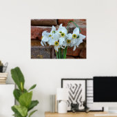 Daffodien nahe der Festungsmauer Poster (Heimbüro)