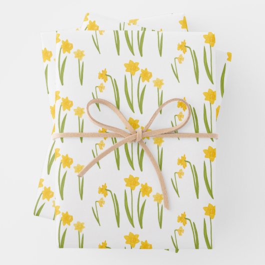 Daffodien Osterfrühling Blumenmuster Bulbs Geschen Geschenkpapier Set (Beispiel)