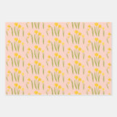 Daffodien Osterfrühling Blumenmuster Bulbs Geschen Geschenkpapier Set (Vorderseite)