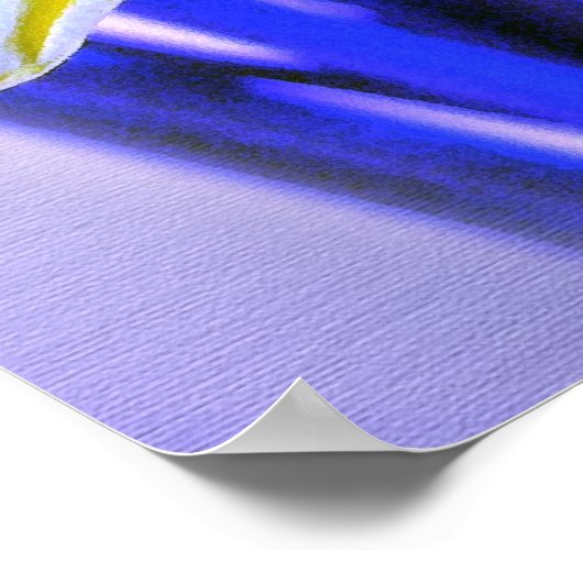 Daffodien Pop Art with Desiderata Zitat, gelb Poster (Ecke)