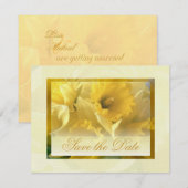 Daffodien Save the Date 2 Einladung (Vorne/Hinten)