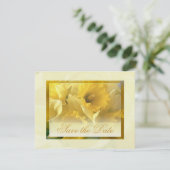 Daffodien Save the Date 2 Einladung (Stehend Vorderseite)
