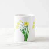 Daffodien Wasserfarbener Frühlingskaffee m Kaffeetasse (Mittel)