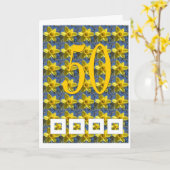 Daffodil 50. Geburtstagskarte Karte (Gelbe Blume)