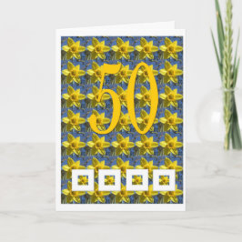 Daffodil 50. Geburtstagskarte Karte