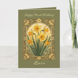 Daffodil A March Birthflower Tribute Karte