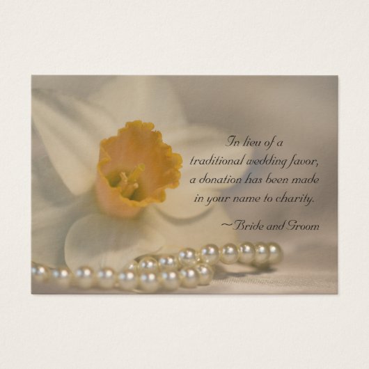 Daffodil and Pearls Wedding Wohltätigkeit Fevor Ca (Vorderseite)