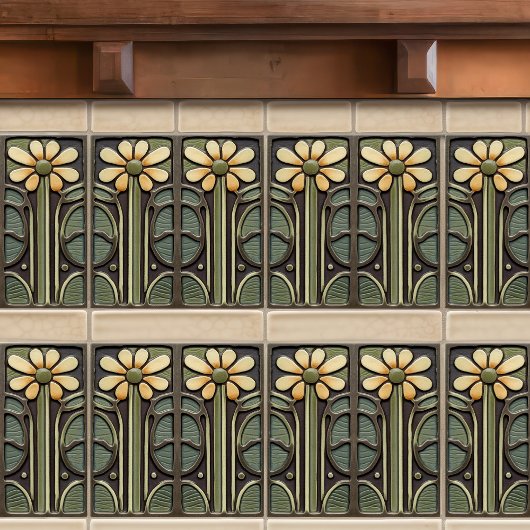 Daffodil Art Deco Frische Pasta machen Fliese