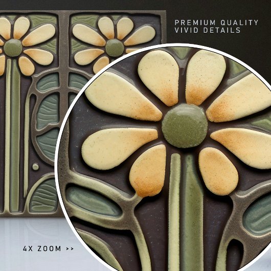 Daffodil Art Deco Frische Pasta machen Fliese