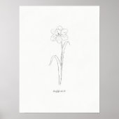 Daffodil Birth Blume Print Poster (Vorne)