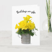 Daffodil Birthday Bouquet Karte (Vorderseite)
