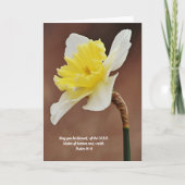 Daffodil Blooming Scripture Card Gedanken Psalmen Karte (Vorderseite)