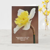 Daffodil Blooming Scripture Card Gedanken Psalmen Karte (Gelbe Blume)