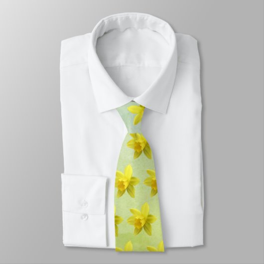 Daffodil Blooms Pattern Krawatte (Gebunden)